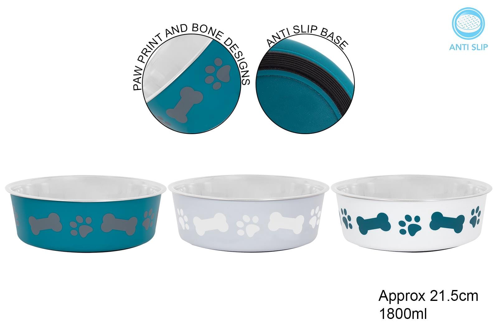 ANTI SKID FUSION PET BOWL 21.5CM 