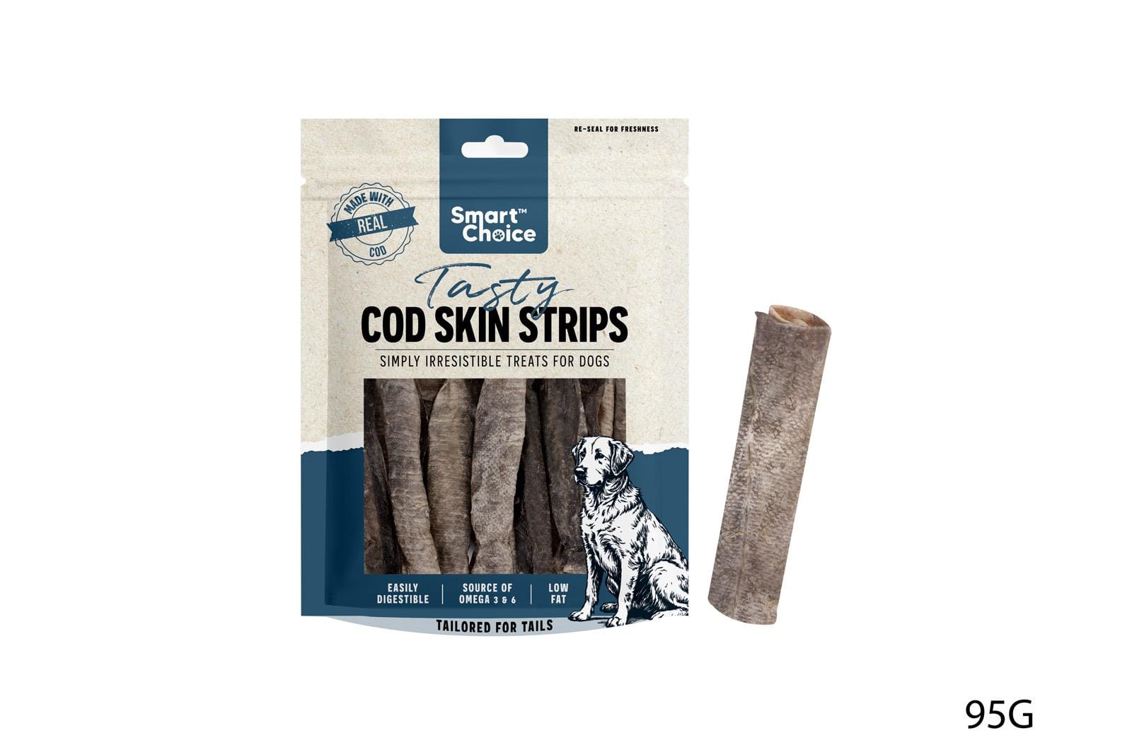 COD SKIN STRIPS DOG TREAT 12 PACK