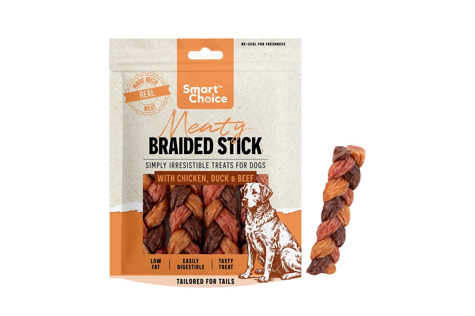 TRIO MEATY BRAID DOG TREAT 4 PACK