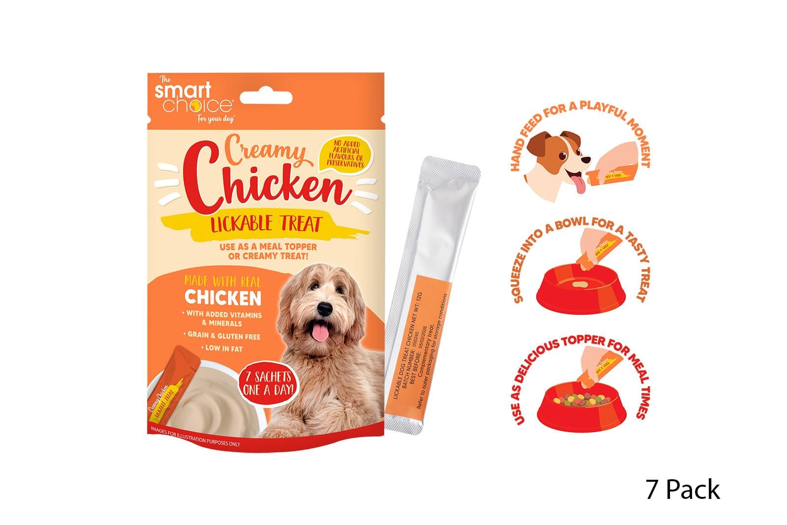 CHICKEN LICK STICK DOG TREAT 7 PACK