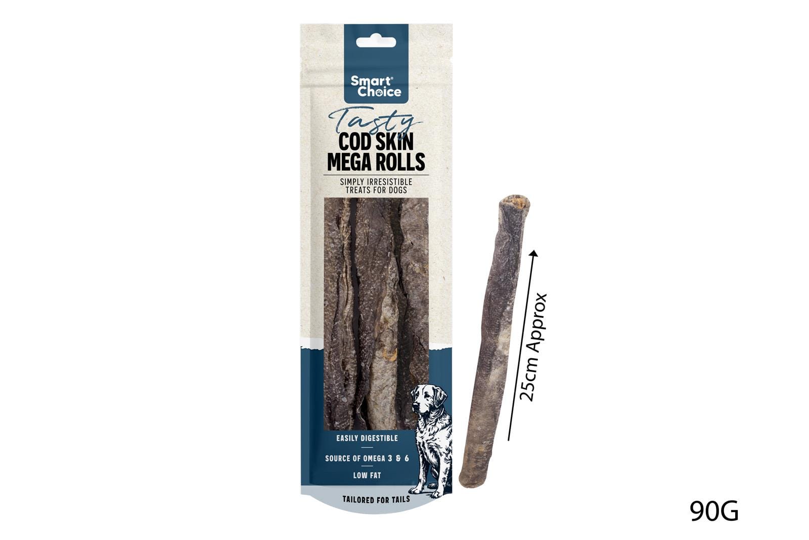 COD SKIN MEGA ROLL DOG TREAT 3 PACK
