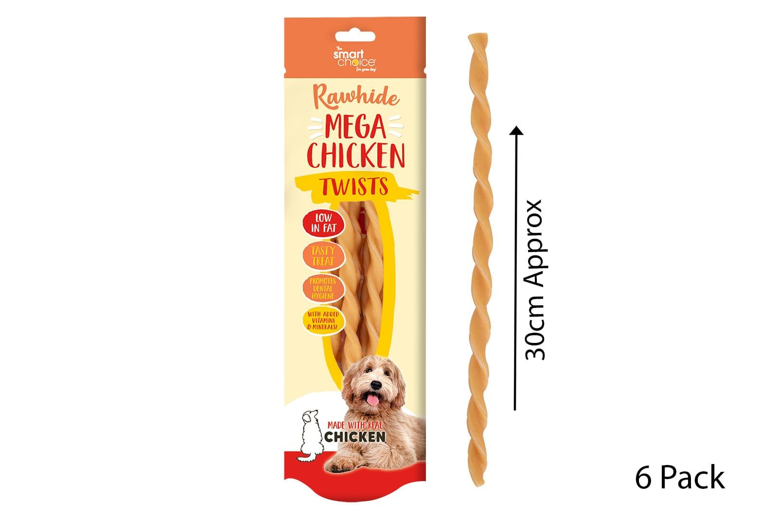 MEGA HIDE/CHICKEN TWIST DOG TREAT 5 PACK
