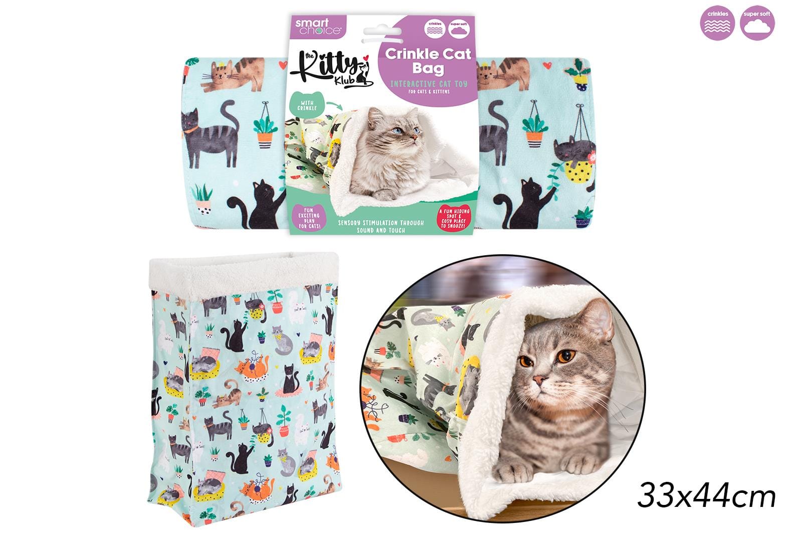 CRINKLE CAT BAG TOY