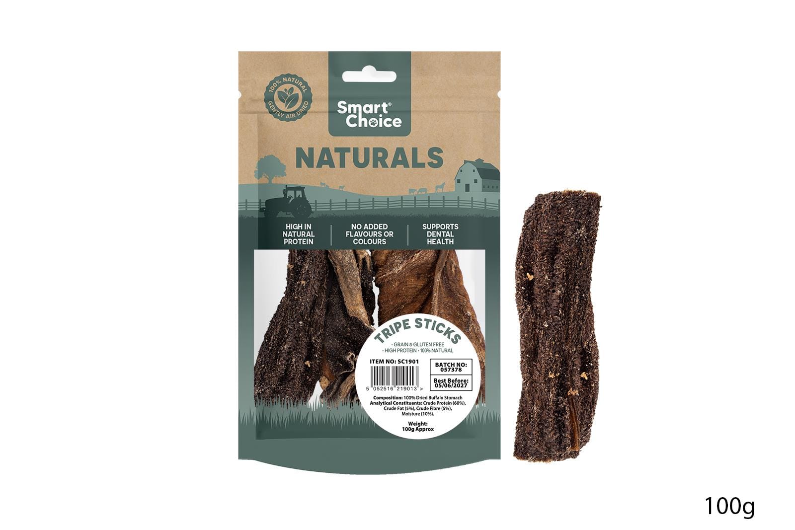 NATURAL TRIPE STICKS DOG TREAT