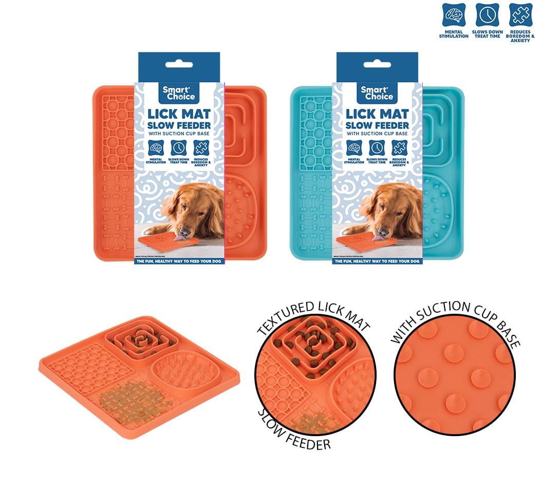SLOW FEEDER AND LICK MAT 2 COL