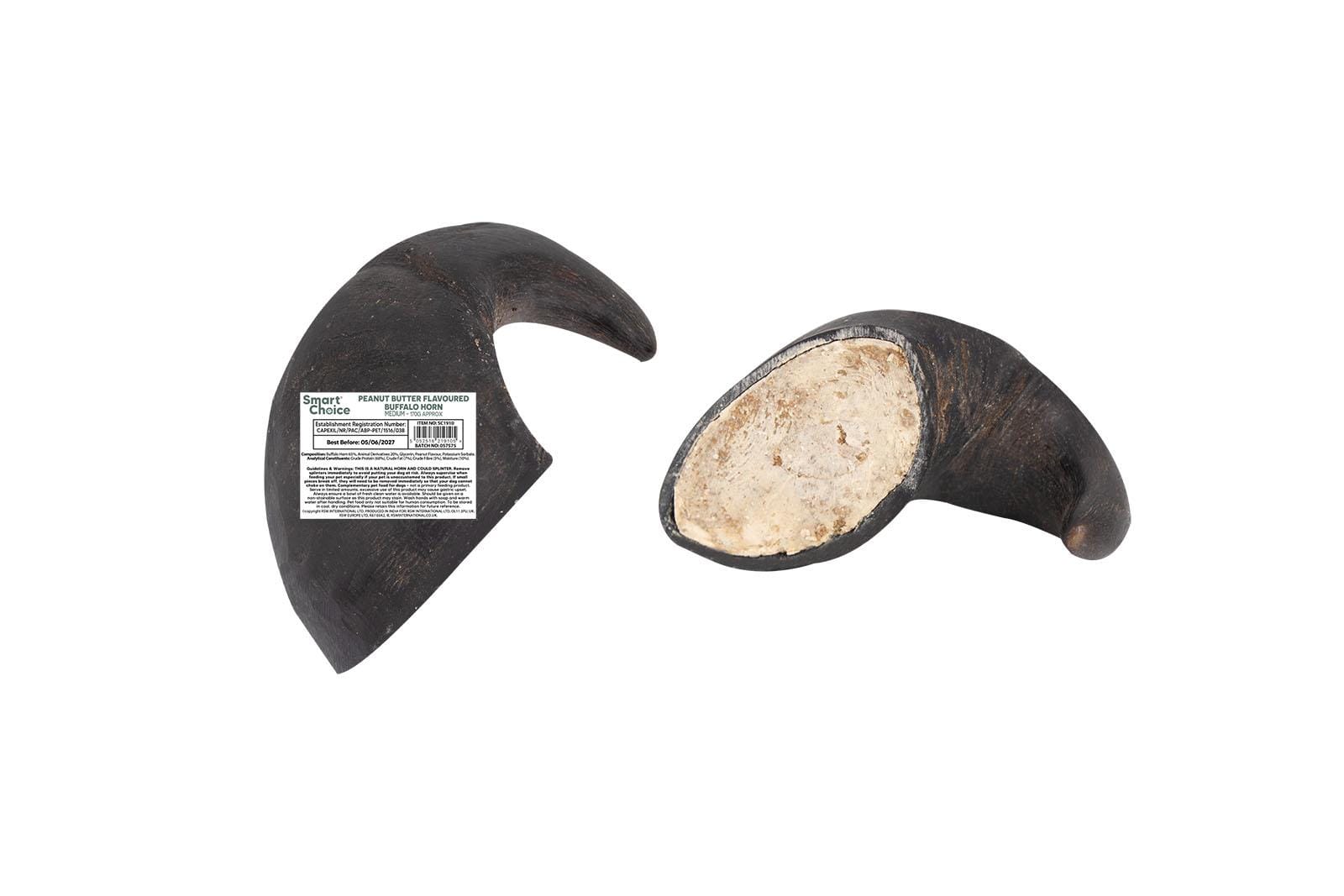 Natural Buffalo Horn - Peanut Butter Filled