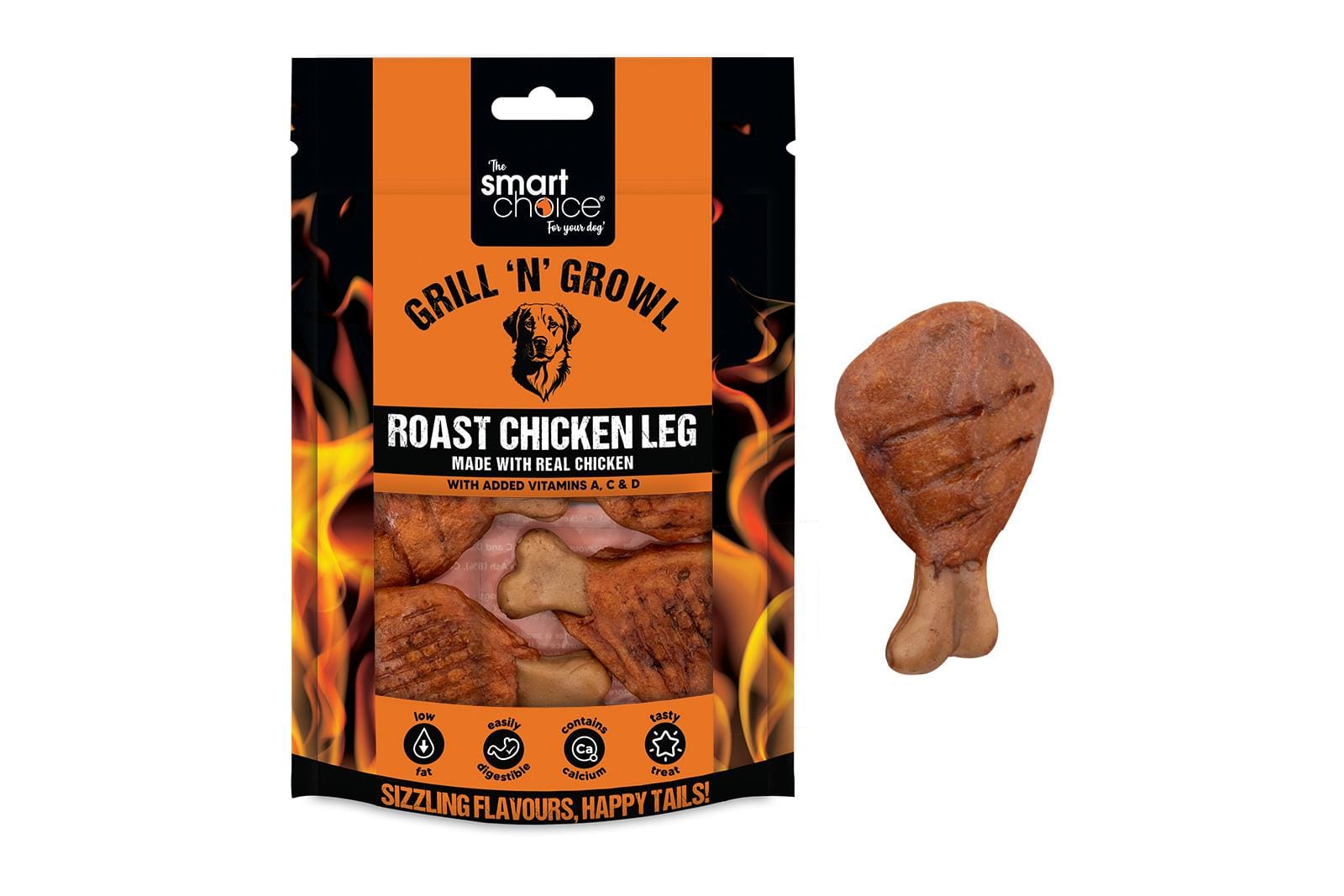 ROAST CHICKEN LEG DOG TREAT 4 PACK