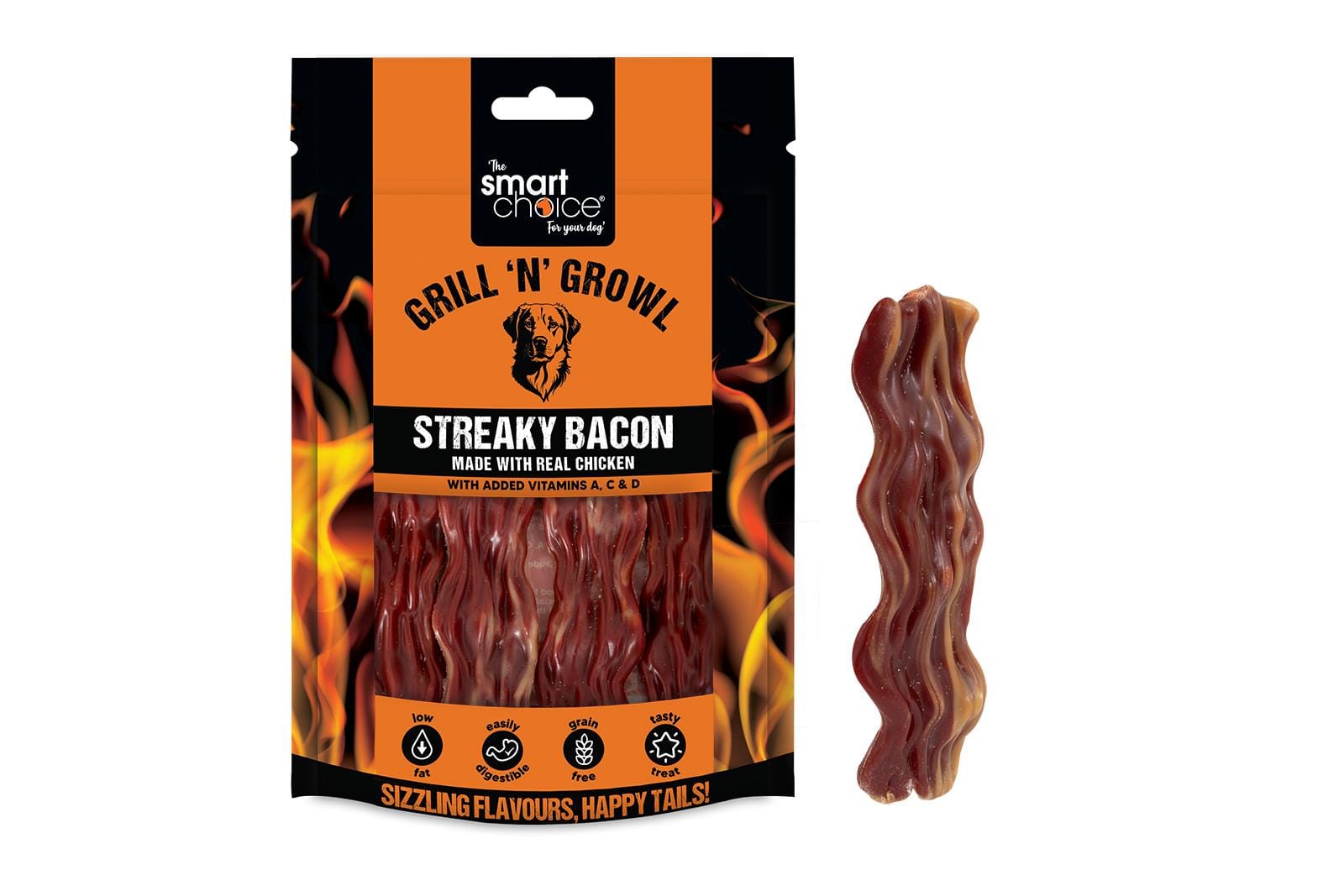 STREAKY BACON DOG TREAT 4 PACK