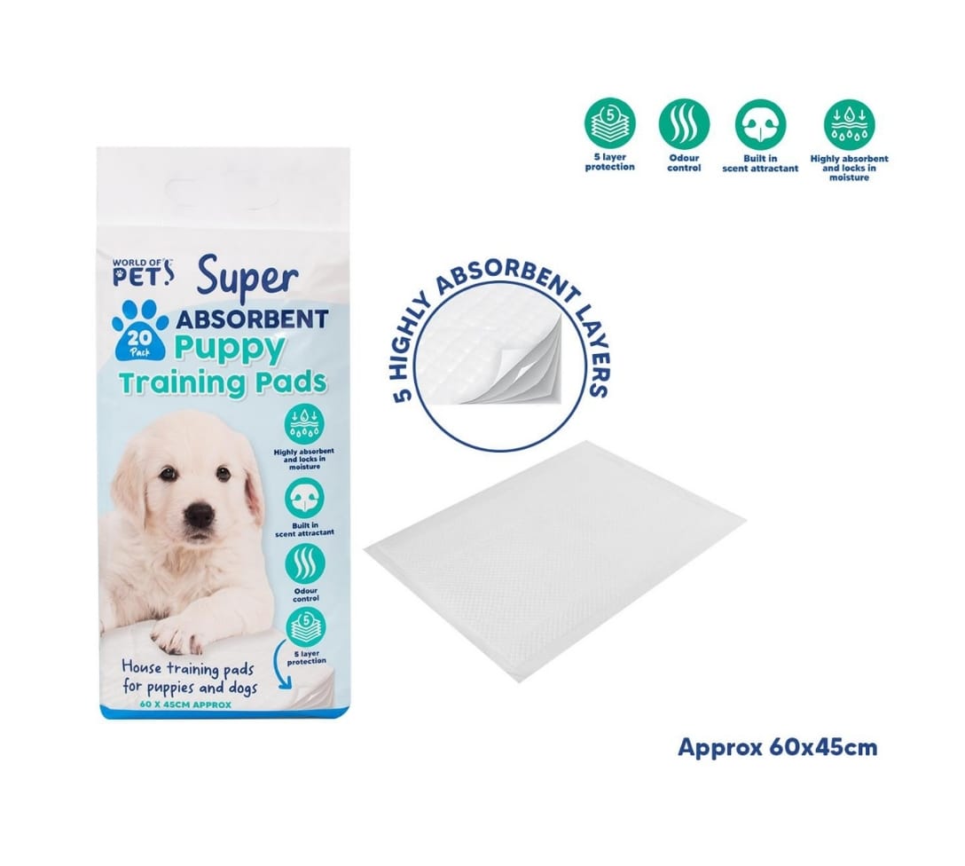 Puppy Training Pads - Pack of 20
