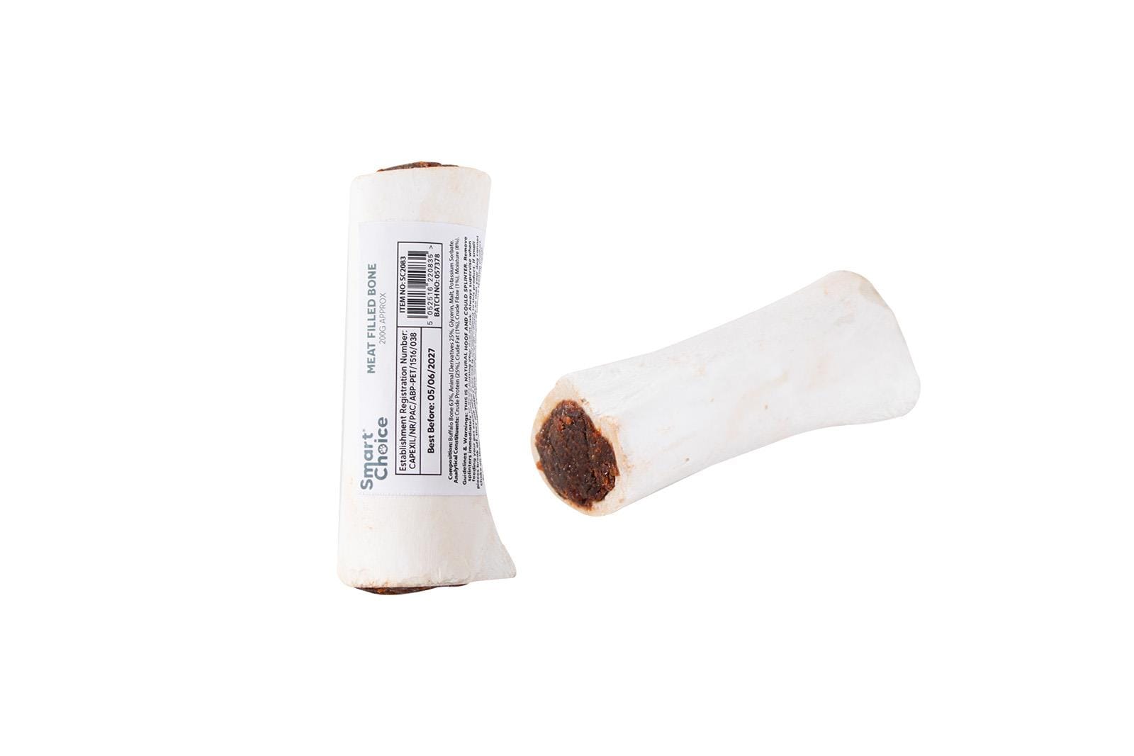 NATURAL FILLED BLEACHED BONE DOG TREAT