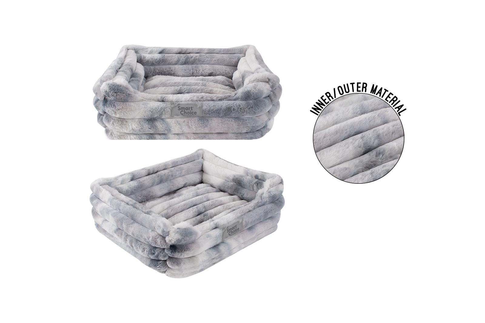RIBBED SQUARE PET BED - SMALL