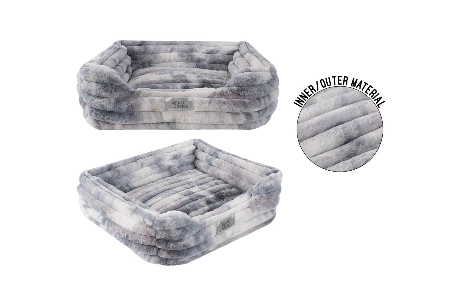 RIBBED SQUARE PET BED - MEDIUM