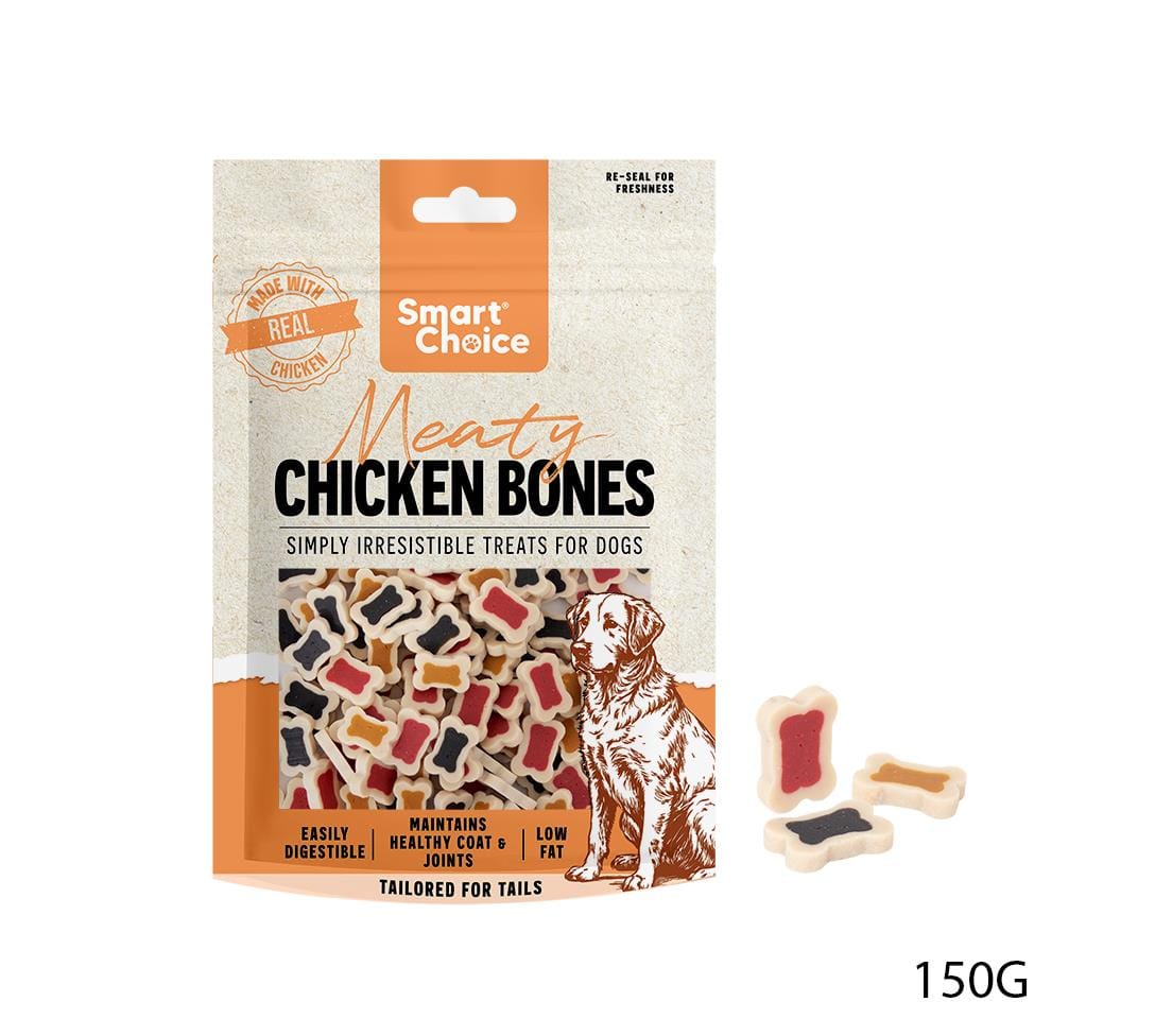 CHICKEN MINI BONES DOG TREAT 150G