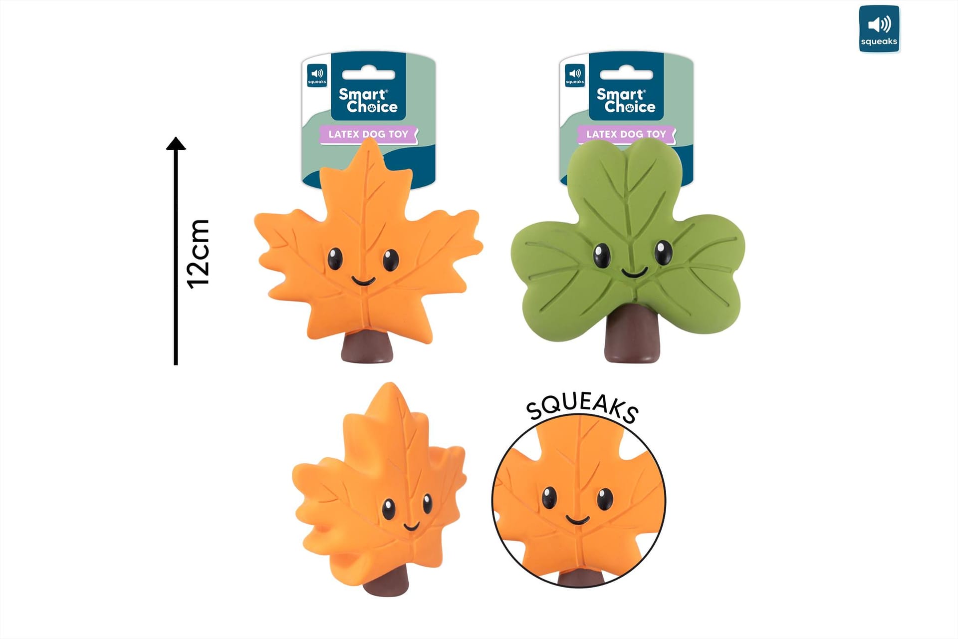 Squeaky Autumn Pals Dog Toy - 2 Assorted Colours