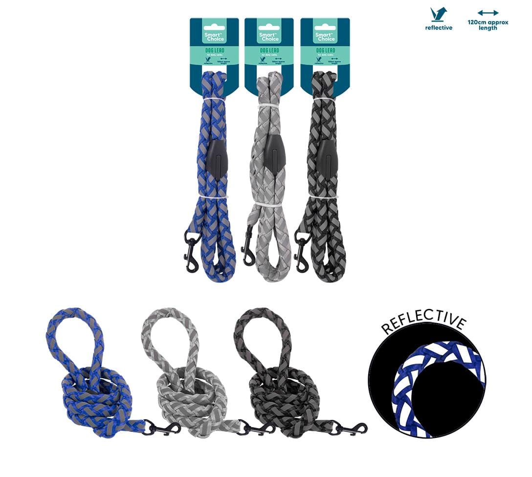 STRONG REFLECTIVE ROPE DOG LEAD 1.2M 