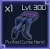 Purified Cursed Hand value in Jujutsu Infinite