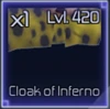 Cloak of Inferno value in Jujutsu Infinite