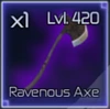 Ravenous Axe value in Jujutsu Infinite
