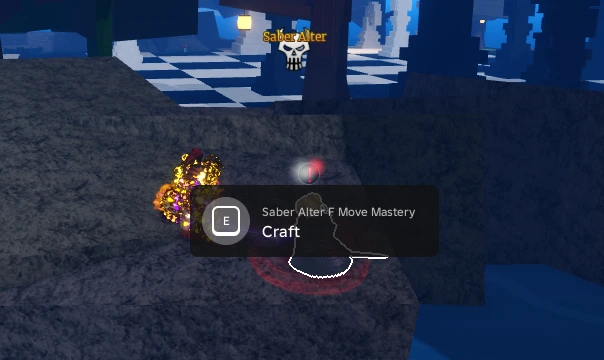 Saber Alter F move NPC location in Sailor Piece