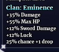 Sailor Piece Eminence clan stats and passive bonuses