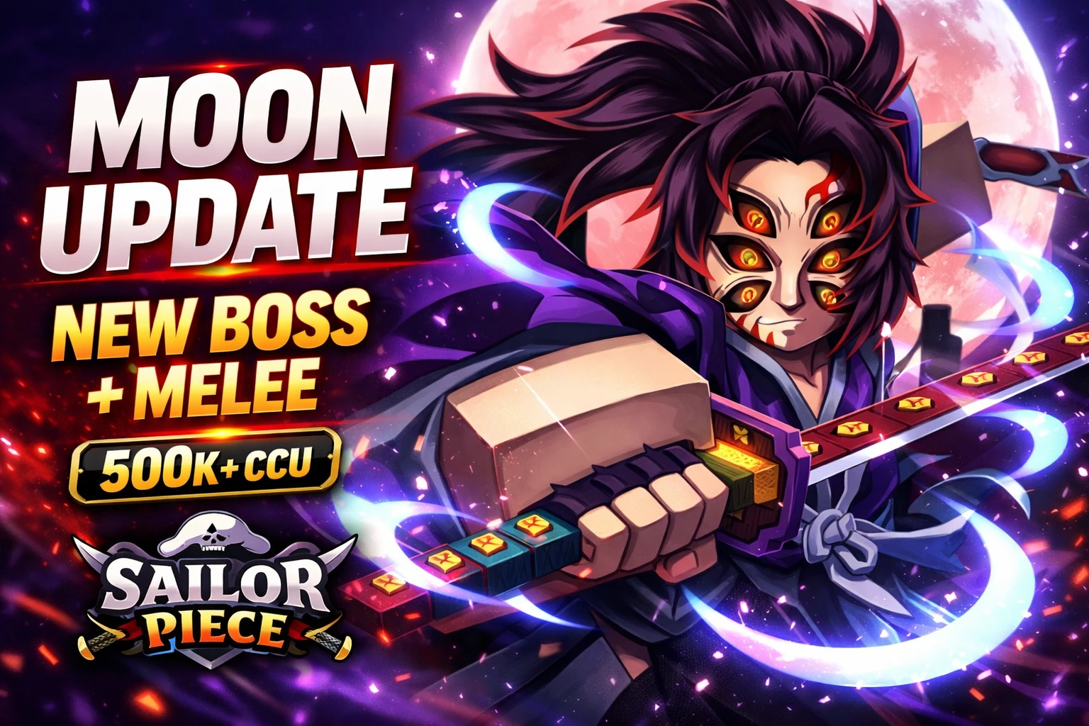 Sailor Piece Moon Update Announced – New Melee, New Boss, Power System & Top 1 Roblox Milestone