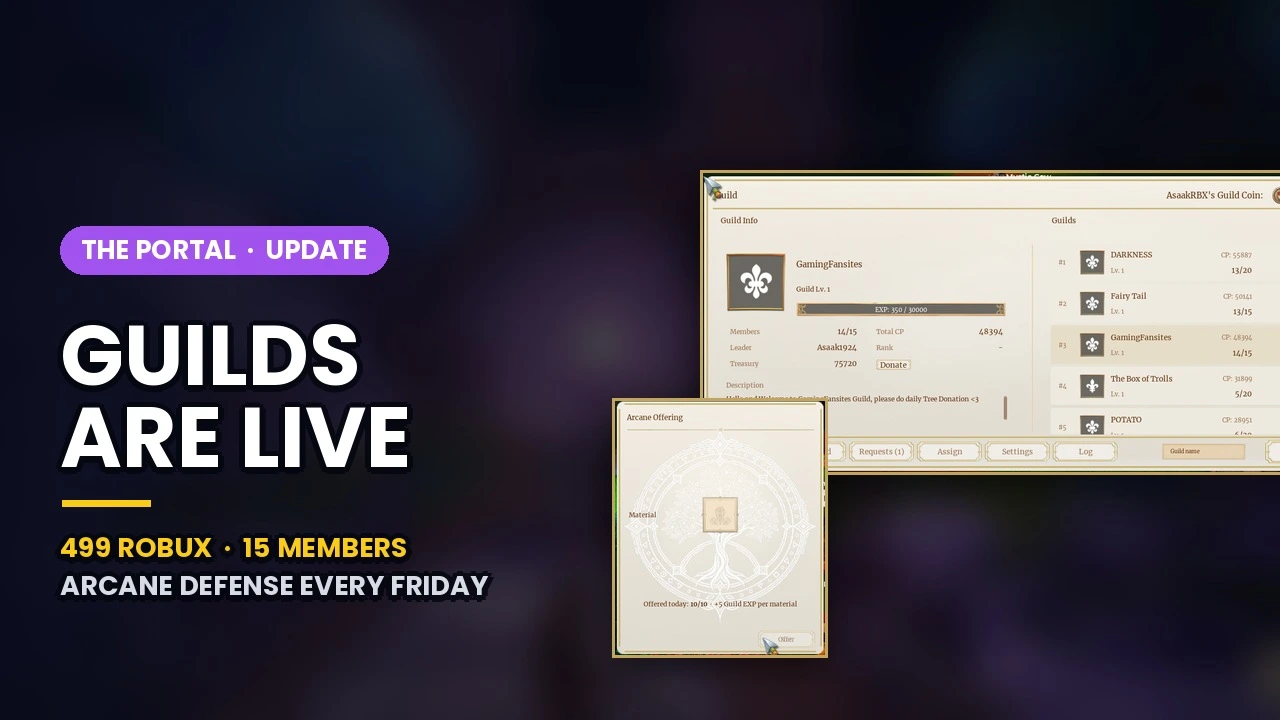 The Portal v1.2.13: Guilds Are Live and Lycaros Finally Pays Out