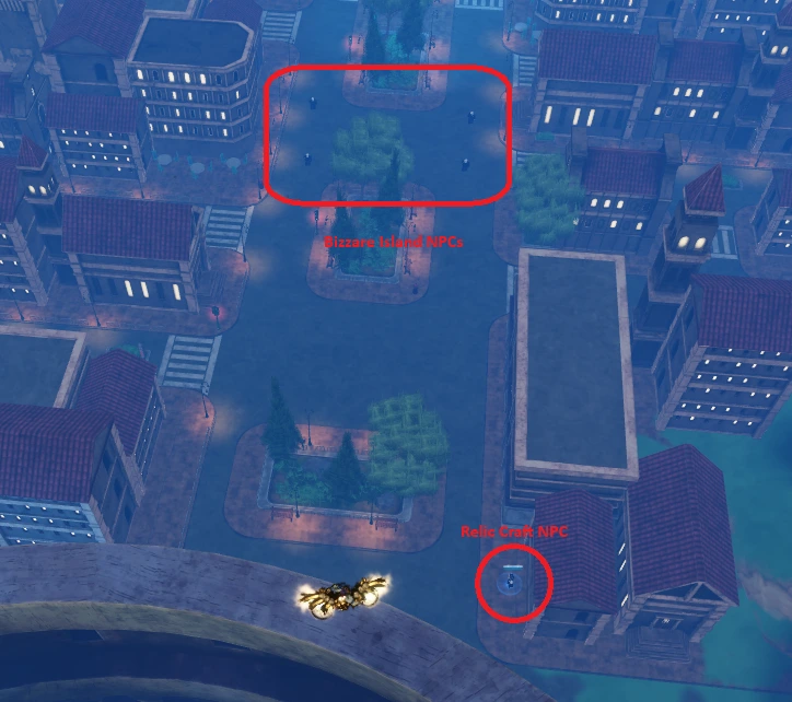 Relic Crafter location in Sailor Piece Exact Relic Crafter NPC location on Bizarre Island in Sailor Piece Sea 2