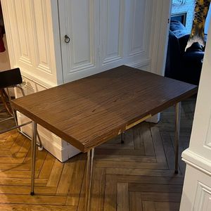 Table formica style bois à rallonge
