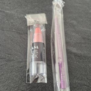 Rouge à lèvres + crayon yeux