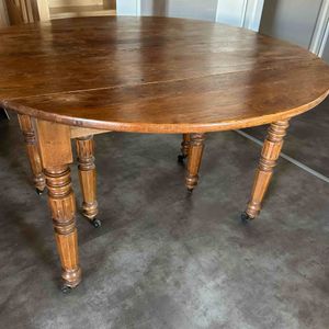 Table ronde bois, chêne