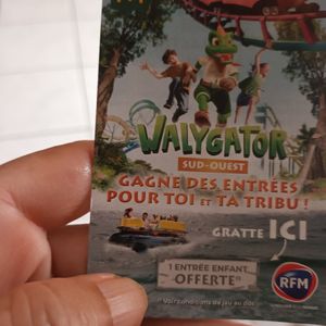 1 entrée enfant gratuite Walygator
