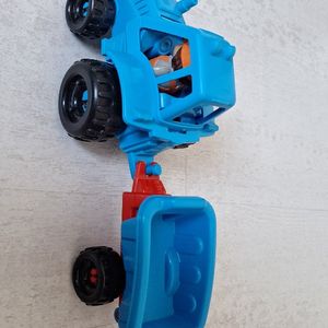 Jeu tracteur, remorque et personnage 