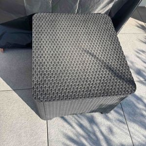 Table basse extérieur en résine/coffre