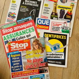 Magazines que choisir et stop arnaques 