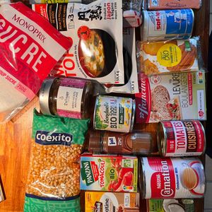 Mixed bag of food and spices