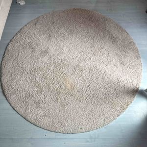 Tapis rond blanc 