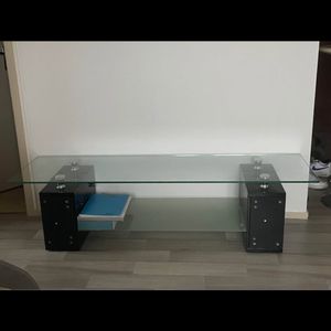 Table basse plateau en verre 