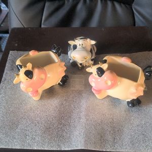 3 petites vaches décoration 