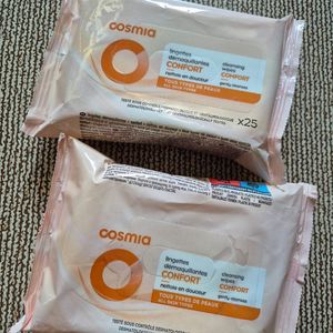 2 paquets de lingettes demaquillante