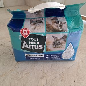 Litière minérale non ouverte