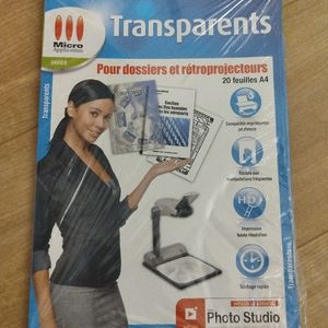 Papiers transparents rétroprojecteur 