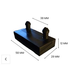 Embout pour latte de 53x8mm en plastique noir neuf