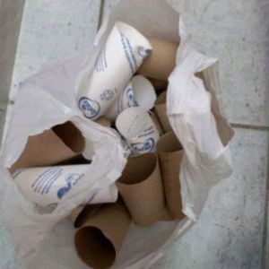Lot de rouleaux papier WC vides 