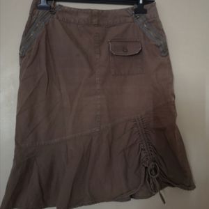 Jupe longue kaki Années 80 - 40/42