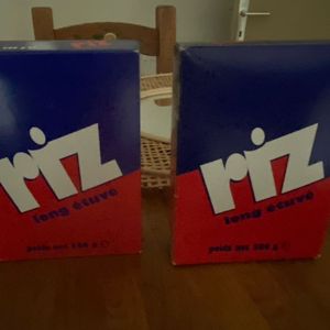 Deux boîtes de riz de 500 g =1 kg NEUVES 