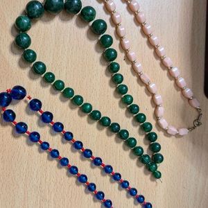 3 colliers de perles