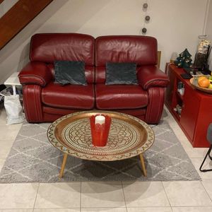 Canapé rouge 2 places 