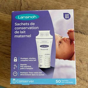 Sacs de congélation lait maternel et flacons 