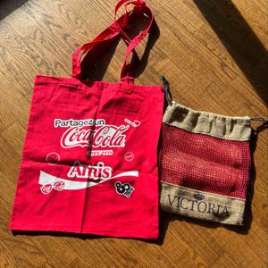 Tote bag coca cola et petit sac