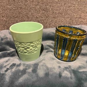 2 pots pour crayon ou plante 